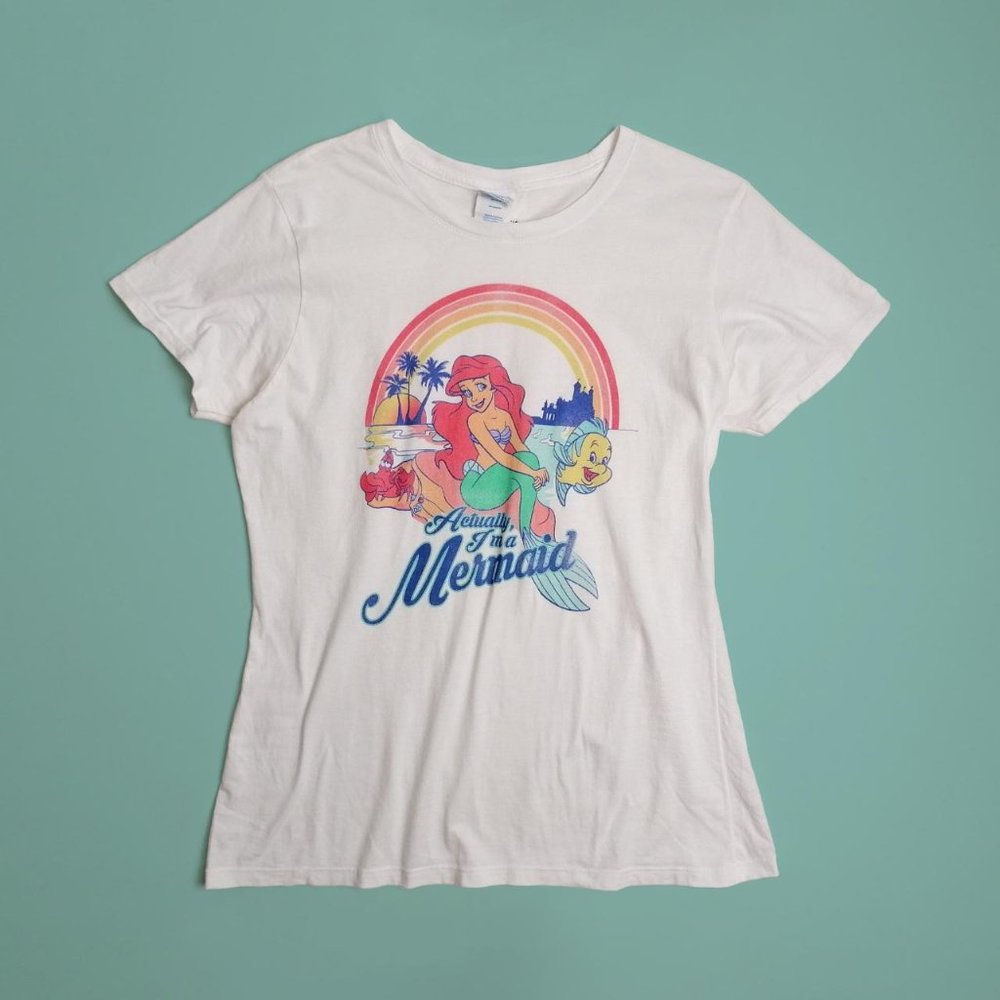 Disney Women's White and Blue Tshirts